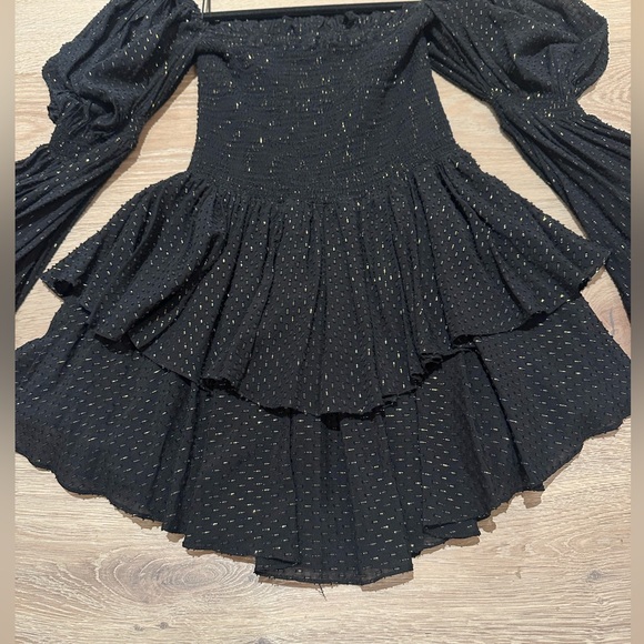 Caroline Constas Alexa smocked metallic blouson mini dress - Picture 3 of 11